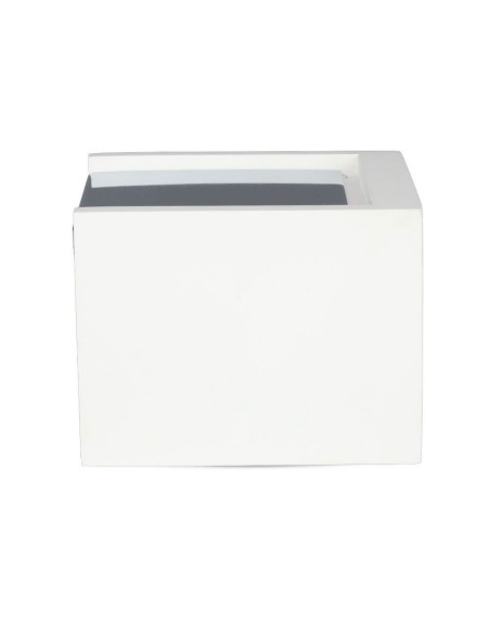 V-TAC VT-860 3116 Square Surface Mount LED Spotlight Holder GU10 White Plaster Body and Chrome Metal Finish
