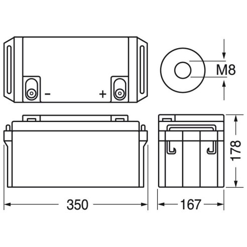 12V 65Ah verschlossene Bleibatterie
