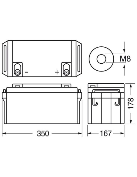 12V 65Ah verschlossene Bleibatterie