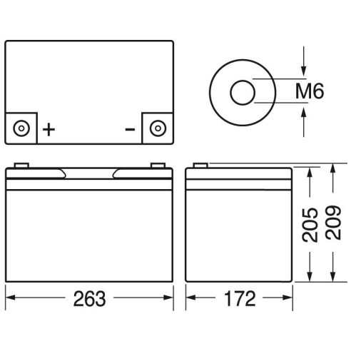 12V 60Ah verzegelde lood-zuur batterij