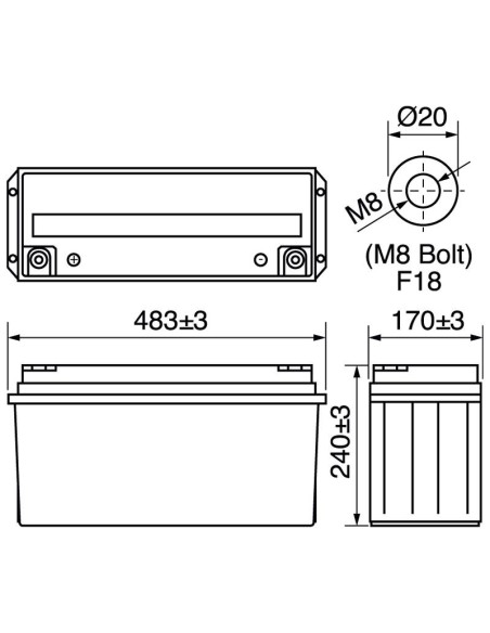 12V 150Ah hermetische Blei-Gel-Batterie