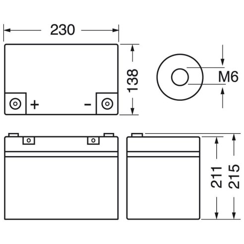 Batterie plomb-acide scellée 12V 55Ah