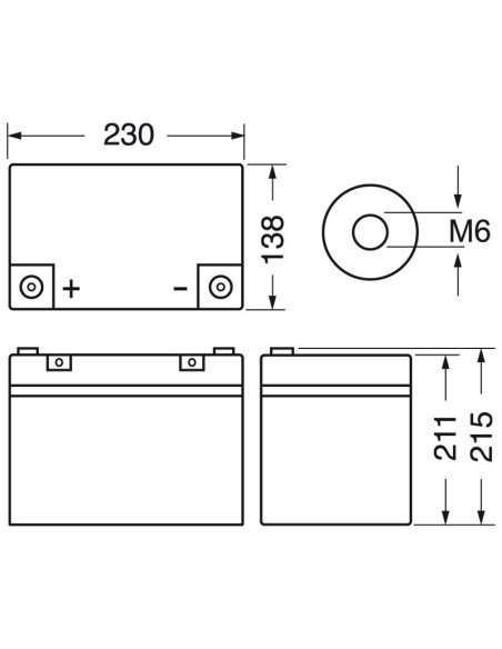 Batterie plomb-acide scellée 12V 55Ah