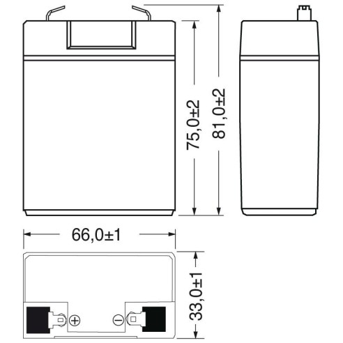 4V 3Ah verschlossene Blei-Säure-Batterie