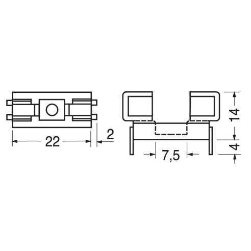 PCB zekeringhouder voor zekeringen...