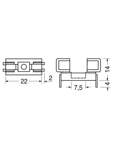 PCB zekeringhouder voor zekeringen ⌀5x20mm