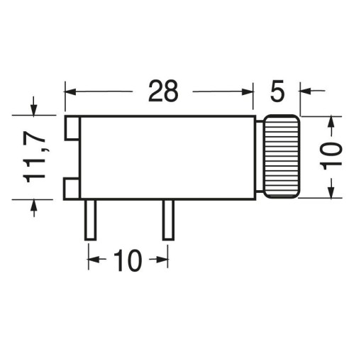 Porte-fusible horizontal pour circuit...