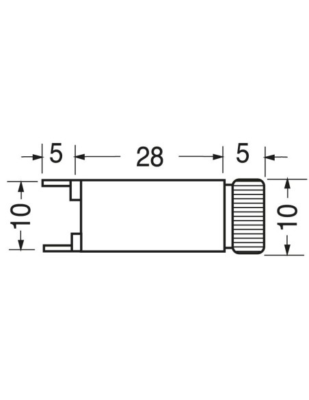 Portafusibile verticale per circuito stampato per fusibili ⌀5x20mm