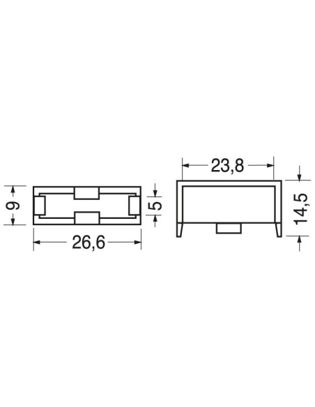 Beschermkap voor zekeringhouder ⌀5x20mm