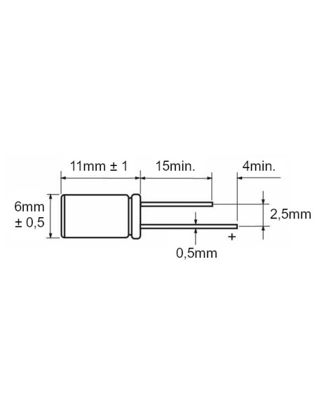 Condensador electrolítico 50V 33uF 105°C