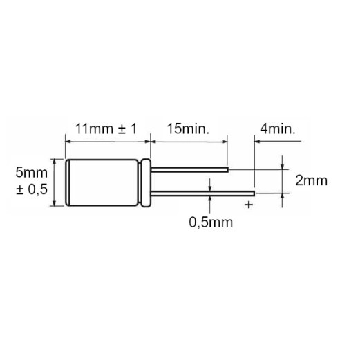 Elektrolytkondensator 100V 10uF 105°C