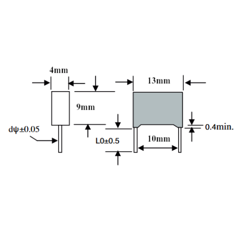 Gemetalliseerde polyester condensator...
