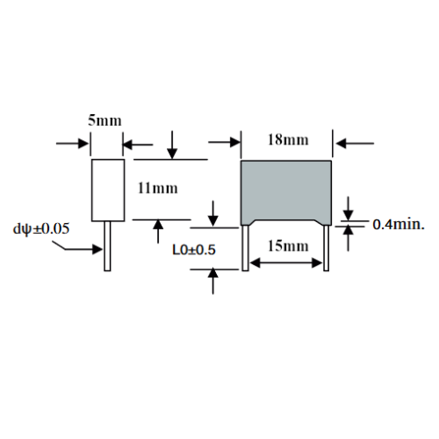 Metallized polyester capacitor 400V...