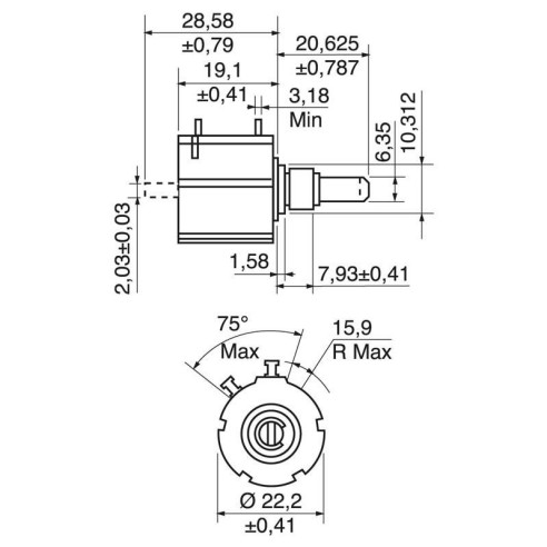 Potentiomètre de précision à fil 10...