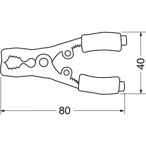 Battery clamp 40A black