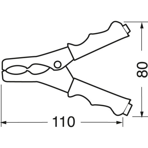80A Batterieklemme schwarz
