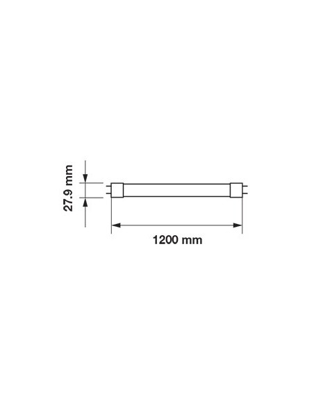 V-TAC PRO VT-121 Tubo LED con Chip Samsung T8 18W G13 120cm in Nanoplastica