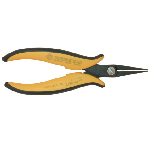 Pliers with straight, long, knurled,...