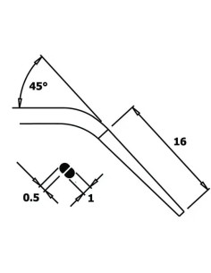 45° long smooth bent pliers... 2