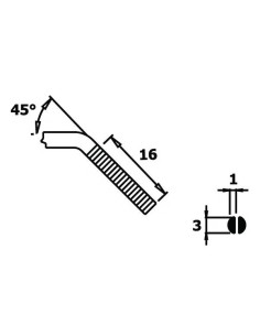 45° long knurled bent... 2