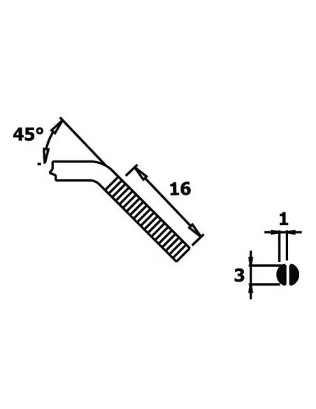 45° lange, gerändelte, gebogene Zange, ideal für schwer zugängliche Stellen Piergiacomi PNB 2017