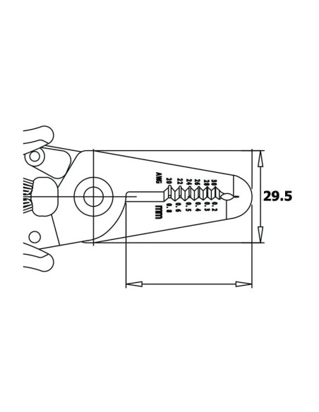 Multifunctionele schaar kan worden gebruikt als kabelstripper en als tang, lengte 165 mm - Piergiacomi CSP 30/1