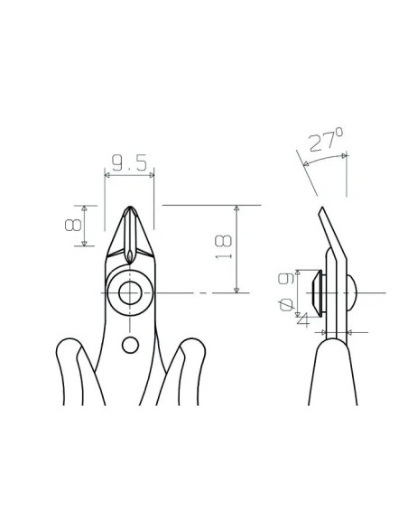 Bündigschneider für Kabel bis zu Ø0,81mm / 20 awg - Piergiacomi TR 20 M