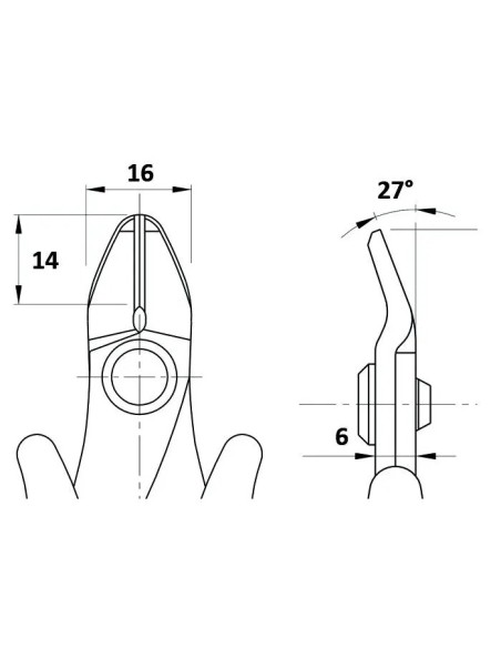Afschuinfrees voor kabels tot Ø2.59mm / 10 awg - Piergiacomi TRR 58