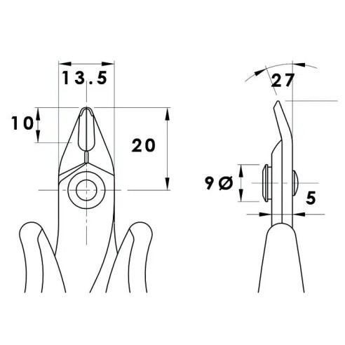 Gelijksnijder voor kabels tot Ø1.30mm...