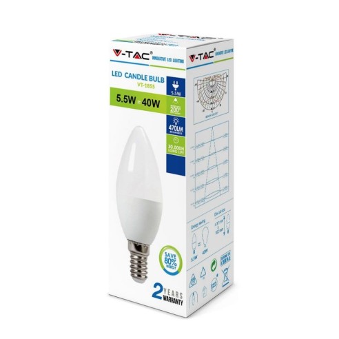 V-TAC VT-1855 Bombilla LED E14 5,5W...