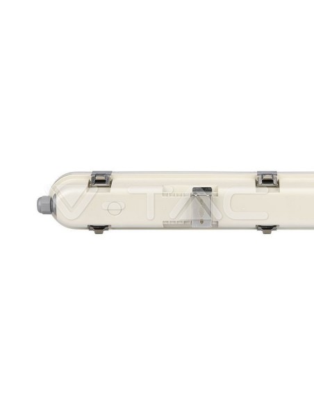 V-TAC PRO VT-150148-T Plafonnier LED Samsung Chip étanche 48W M-Series 1500mm 120LM/W Transparent IP65