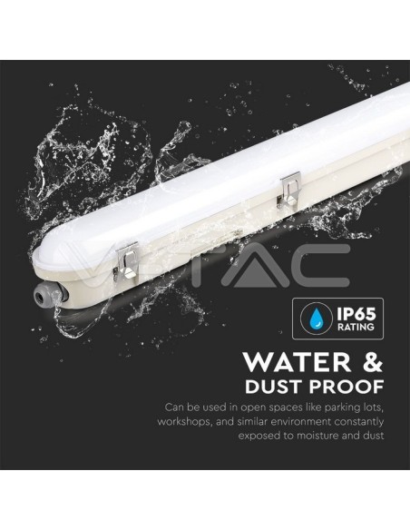 V-TAC PRO VT-120136-M Plafoniera LED con Chip Samsung 36W M-Series 1200mm 120LM/W Copertura Satinata IP65