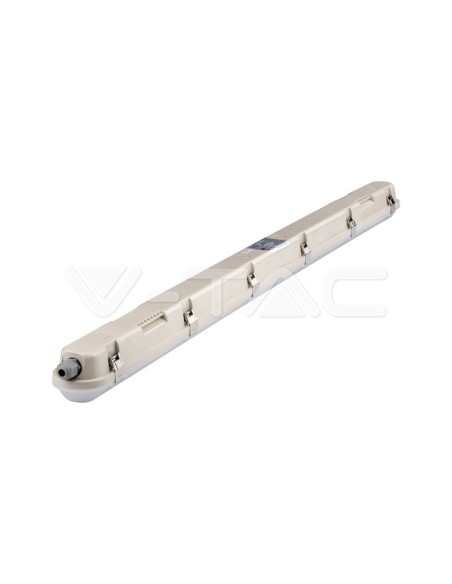 V-TAC PRO VT-120136E Samsung Chip LED Ceiling Light Waterproof 36W M-Series 1200mm 120LM/W with Emergency Battery Satin Cover