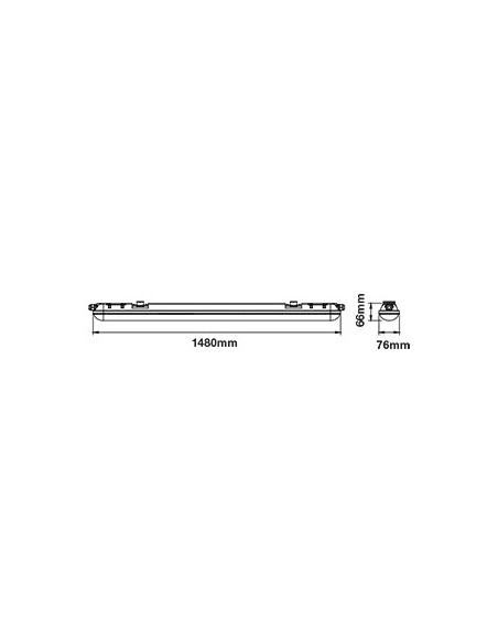 V-TAC VT-1548 LED-Deckenleuchte Wasserdicht 48W 150cm IP65