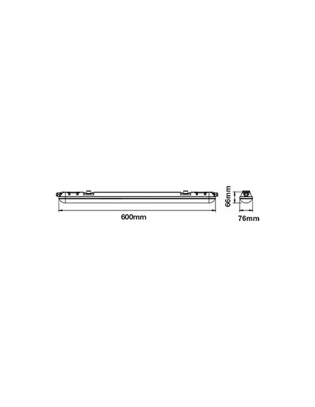V-TAC VT-6048 Waterproof LED Ceiling Light 18W 60cm IP65