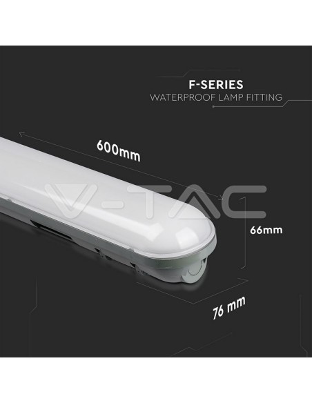 V-TAC VT-6048 Lámpara de techo LED impermeable 18W 60cm IP65