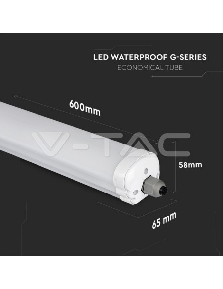 V-TAC VT-6076 Plafoniera LED Impermeabile 18W G-Series 60cm IP65