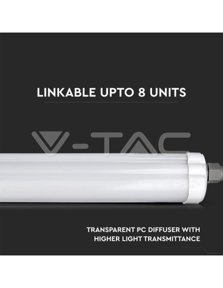 V-TAC VT-1574 Plafoniera LED Impermeabile 48W G-Series 150cm IP65