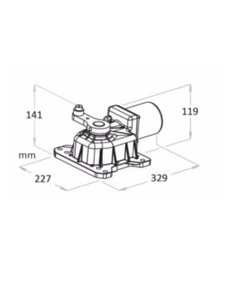 UM7 buried electromechanical motor for swing gates, 230Vac, max. 500Kg / 2.50 metres - Tecno Automazione MXDU7IT