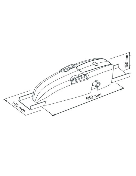 Elektromechanischer Kipptorantrieb B09, 230Vac, für Tore bis zu 10m² - Tecno Automazione MBD09VT