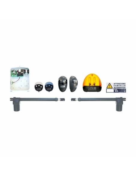 Motorbausatz T3 300 mit Steuergerät T011A, Funksteuerung, Fotozellen und Blinklicht - Tecno Automazione KITB19TN