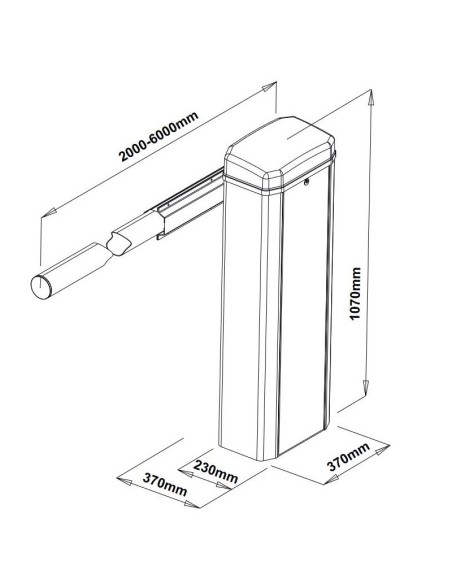 Era elektromechanische slagboom, 230Vac met geïntegreerd zwaailicht - Tecno Automazione BRE6LDT / BRE6LST