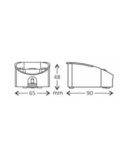 Par de fotocélulas empotradas Ovaladas de infrarrojos, 12/24V AC/DC, IP44, alcance 100 metros - Tecno Automazione FTCCX5T