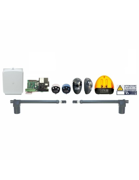 Kit motore T3 400 con centralina T182A, radiocomandi, fotocellule ed un lampeggiante - Tecno Automazione KITB29WTN