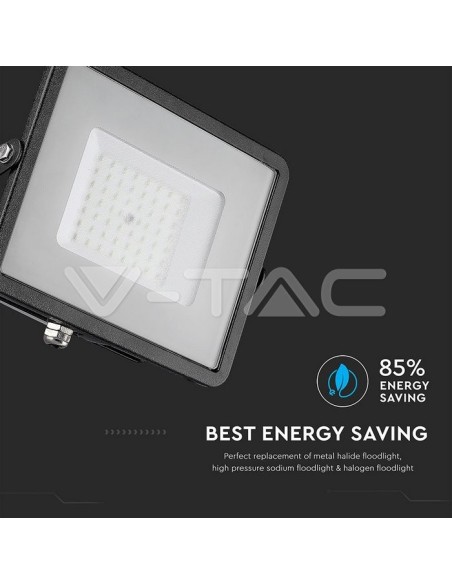 V-TAC PRO VT-50 LED Spotlight SMD Chip Samsung 50W Kleur Zwart IP65