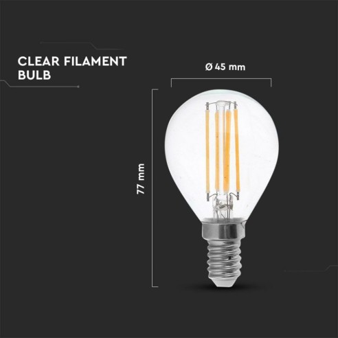 V-TAC VT-1996 Ampoule LED E14 4W P45...