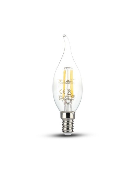 V-TAC VT-1997 Lampadina LED E14 4W Candela a Fiamma a Filamento