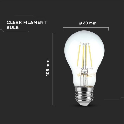 V-TAC VT-1887 Bombilla LED E27 6W...