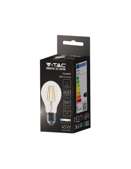 V-TAC VT-1887 LED bulb E27 6W A60 filament