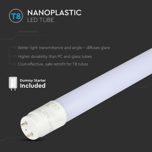 V-TAC VT-6072 Tubo LED T8 9W G13 60cm...